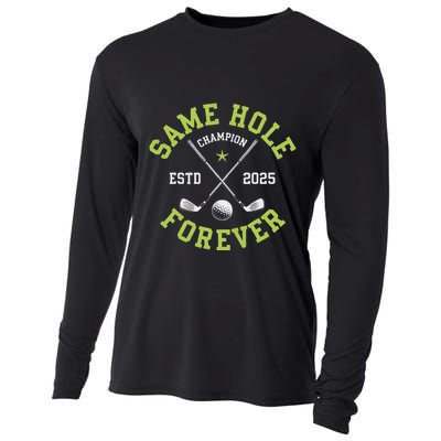 Funny Bachelor Party Groom Design Same Hole Forever Cooling Performance Long Sleeve Crew