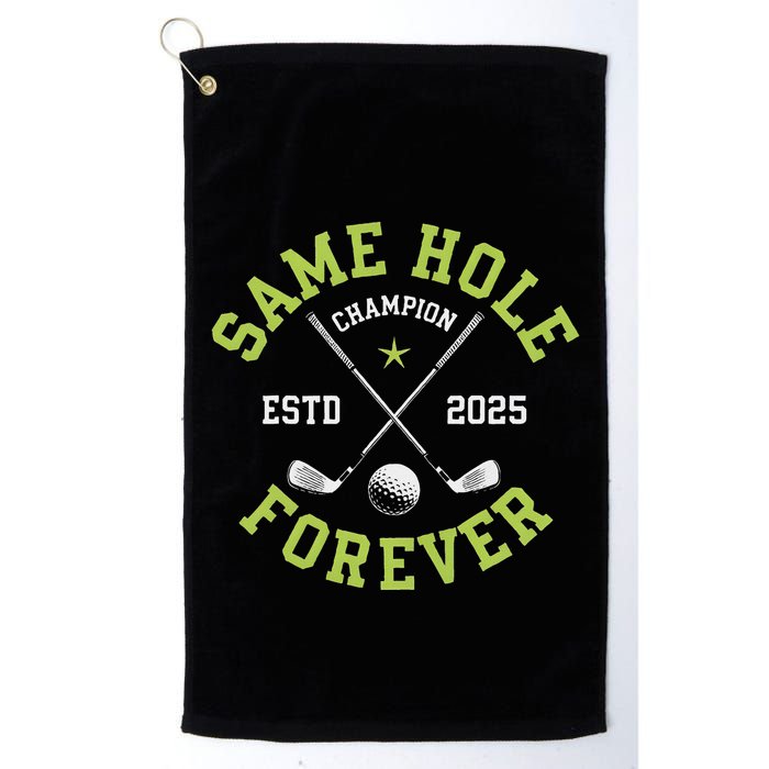 Funny Bachelor Party Groom Design Same Hole Forever Golf Towel
