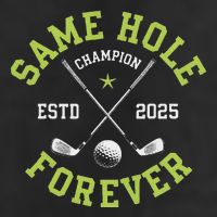 Funny Bachelor Party Groom Design Same Hole Forever Golf Towel