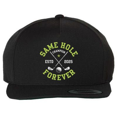 Funny Bachelor Party Groom Design Same Hole Forever Wool Snapback Cap