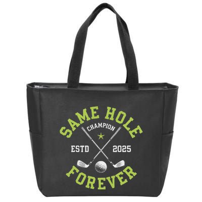 Funny Bachelor Party Groom Design Same Hole Forever Zip Tote Bag