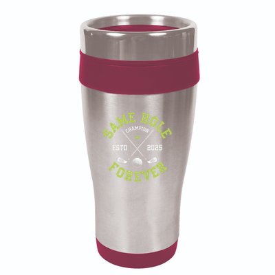 Funny Bachelor Party Groom Design Same Hole Forever 16oz Travel Tumbler