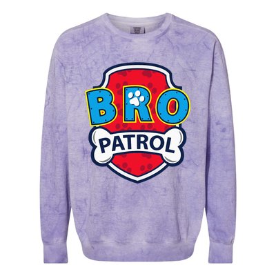 Funny Brother Patrol Dog Brother Colorblast Crewneck Sweatshirt