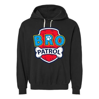 Funny Brother Patrol Dog Brother Garment-Dyed Fleece Hoodie