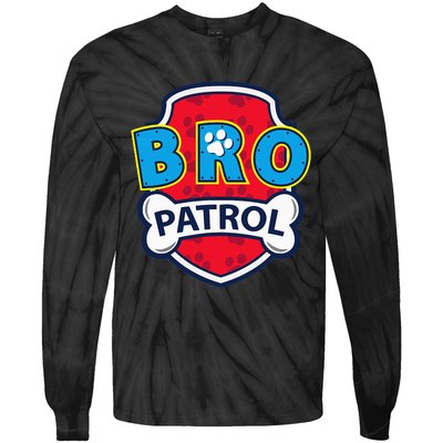 Funny Brother Patrol Dog Brother Tie-Dye Long Sleeve Shirt