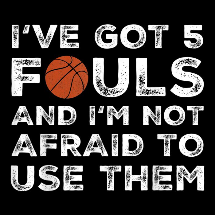 Funny Basketball Player - Hoops 5 Fouls Youth Performance Sprint T-Shirt