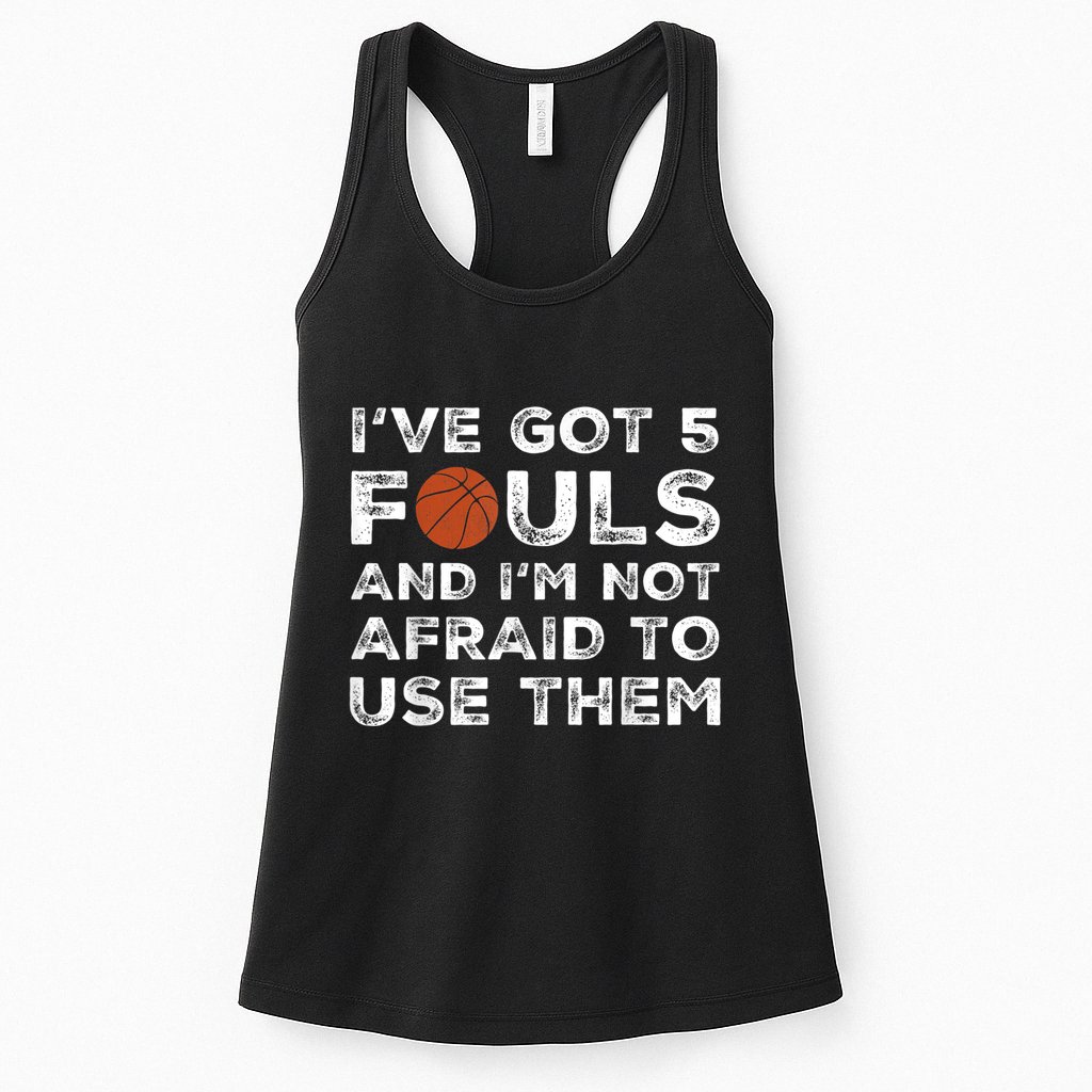 Funny Basketball Player - Hoops 5 Fouls Womens Tank Top