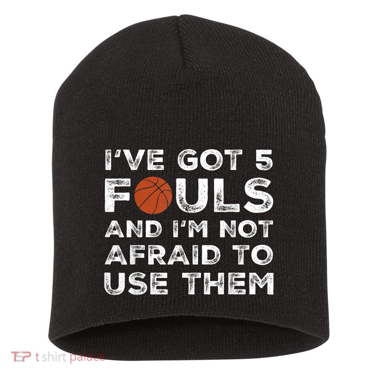 Funny Basketball Player - Hoops 5 Fouls Short Acrylic Beanie