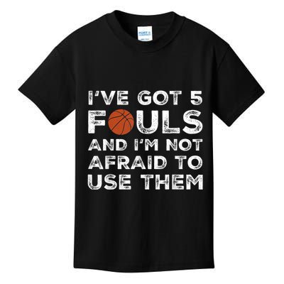 Funny Basketball Player - Hoops 5 Fouls Kids T-Shirt