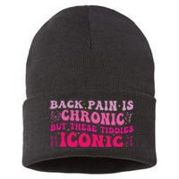 Funny Back Pain Is Chronic But These Tiddies Iconic Sustainable Knit Beanie