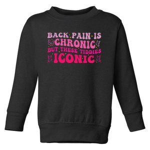 Funny Back Pain Is Chronic But These Tiddies Iconic Toddler Sweatshirt