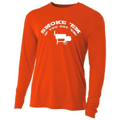 Funny Bbq Pit Offset Smoker Accessory Pitmaster Sweagift Cooling Performance Long Sleeve Crew