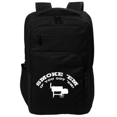 Funny Bbq Pit Offset Smoker Accessory Pitmaster Sweagift Impact Tech Backpack