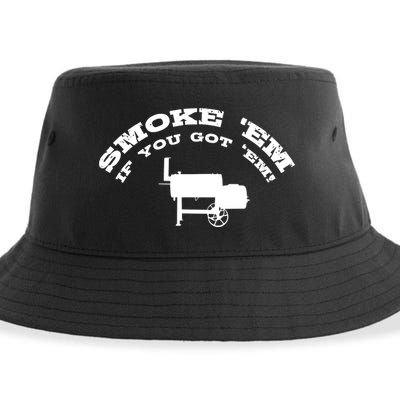 Funny Bbq Pit Offset Smoker Accessory Pitmaster Sweagift Sustainable Bucket Hat