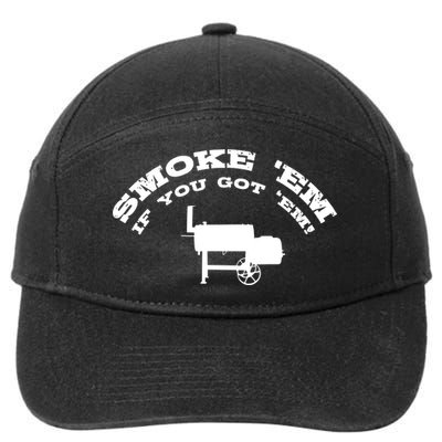 Funny Bbq Pit Offset Smoker Accessory Pitmaster Sweagift 7-Panel Snapback Hat