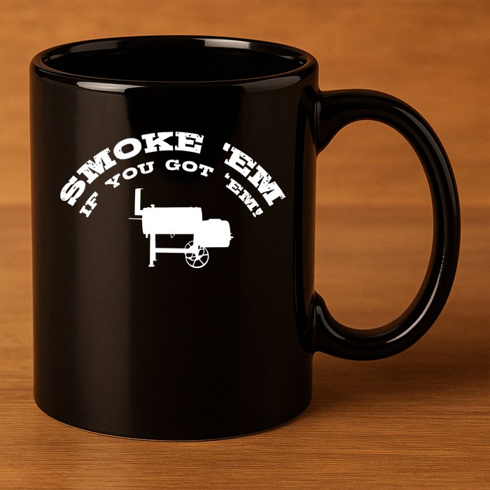 Funny Bbq Pit Offset Smoker Accessory Pitmaster Sweagift 11oz C Handle Ceramic Mug