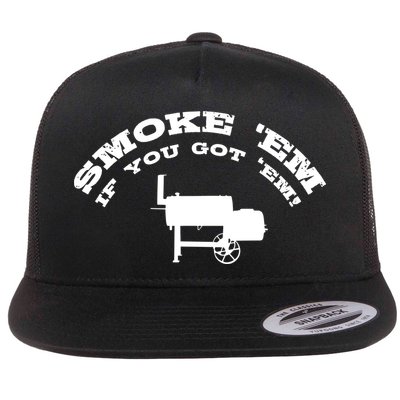 Funny Bbq Pit Offset Smoker Accessory Pitmaster Sweagift Flatbill Hat