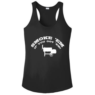 Funny Bbq Pit Offset Smoker Accessory Pitmaster Sweagift Ladies PosiCharge Competitor Racerback Tank