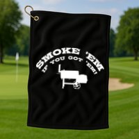 Funny Bbq Pit Offset Smoker Accessory Pitmaster Sweagift Golf Towel
