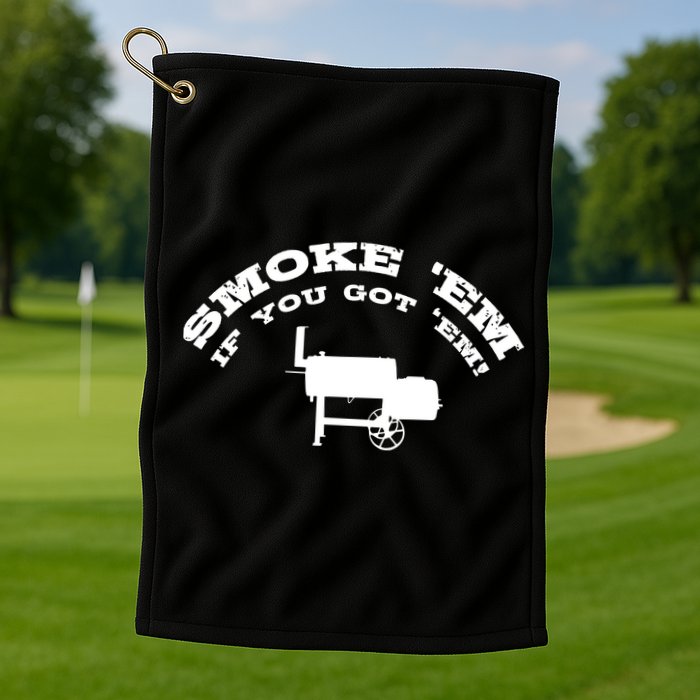 Funny Bbq Pit Offset Smoker Accessory Pitmaster Sweagift Golf Towel