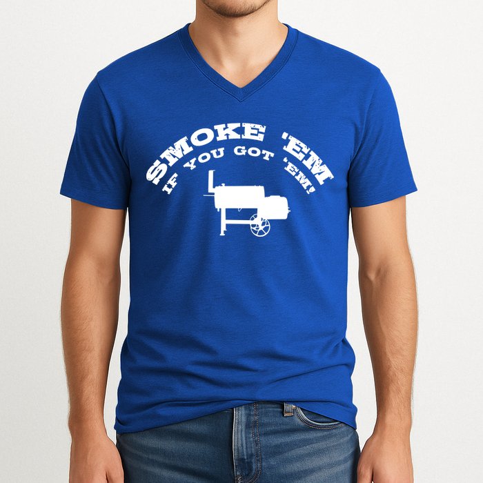 Funny Bbq Pit Offset Smoker Accessory Pitmaster Sweagift V-Neck T-Shirt