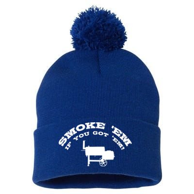 Funny Bbq Pit Offset Smoker Accessory Pitmaster Sweagift Pom Pom 12in Knit Beanie