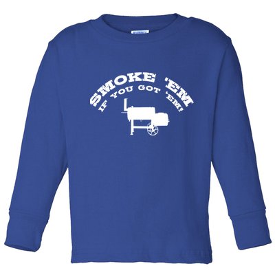 Funny Bbq Pit Offset Smoker Accessory Pitmaster Sweagift Toddler Long Sleeve Shirt
