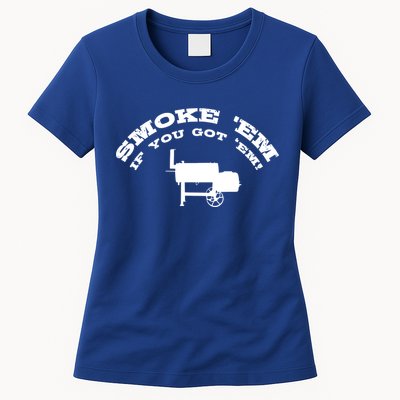 Funny Bbq Pit Offset Smoker Accessory Pitmaster Sweagift Womens T-Shirt