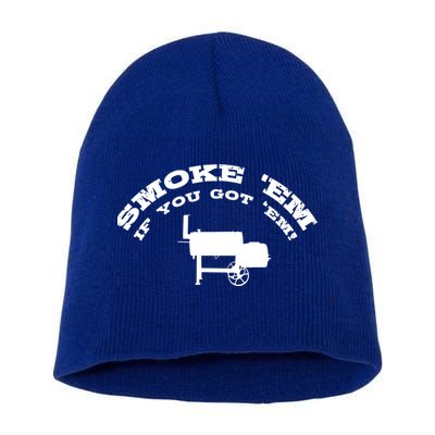 Funny Bbq Pit Offset Smoker Accessory Pitmaster Sweagift Short Acrylic Beanie