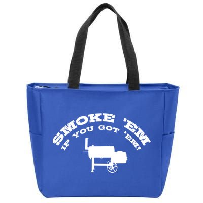 Funny Bbq Pit Offset Smoker Accessory Pitmaster Sweagift Zip Tote Bag