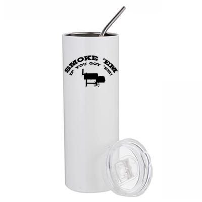 Funny Bbq Pit Offset Smoker Accessory Pitmaster Sweagift Stainless Steel Tumbler