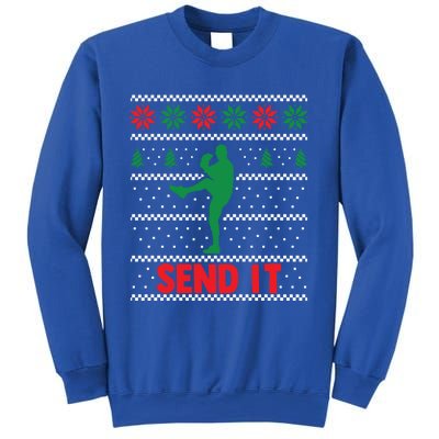 Funny Baseball Player Christmas Xmas Send It Meaningful Gift Sweatshirt