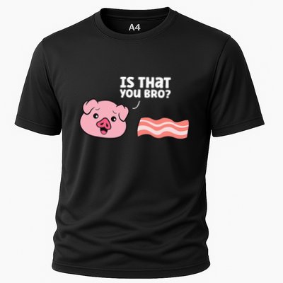 Funny Bacon Pig Is That You Funny Pork Bacon Cooling Performance Crew T-Shirt