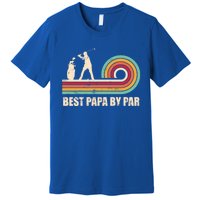 Funny Best Papa By Par FatherS Day Golf Gift Premium T-Shirt