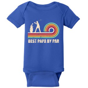 Funny Best Papa By Par FatherS Day Golf Gift Baby Bodysuit