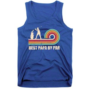 Funny Best Papa By Par FatherS Day Golf Gift Tank Top