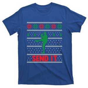 Funny Baseball Player Christmas Xmas Send It Great Gift T-Shirt