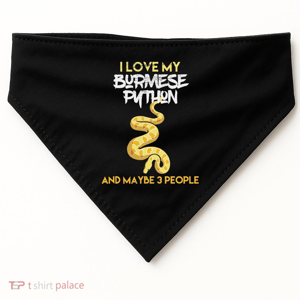 Funny Burmese Python Gift For Snake Owners USA-Made Doggie Bandana