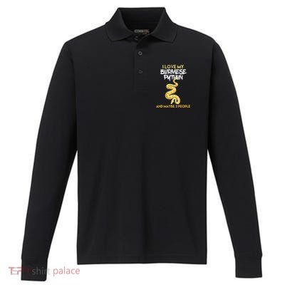 Funny Burmese Python Gift For Snake Owners Performance Long Sleeve Polo