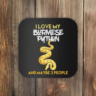 Funny Burmese Python Gift For Snake Owners Coaster