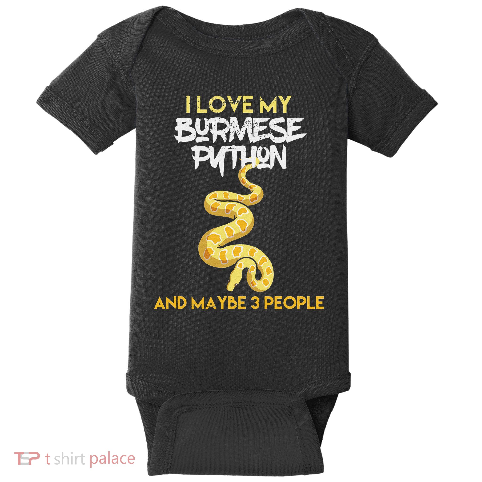 Funny Burmese Python Gift For Snake Owners Baby Bodysuit