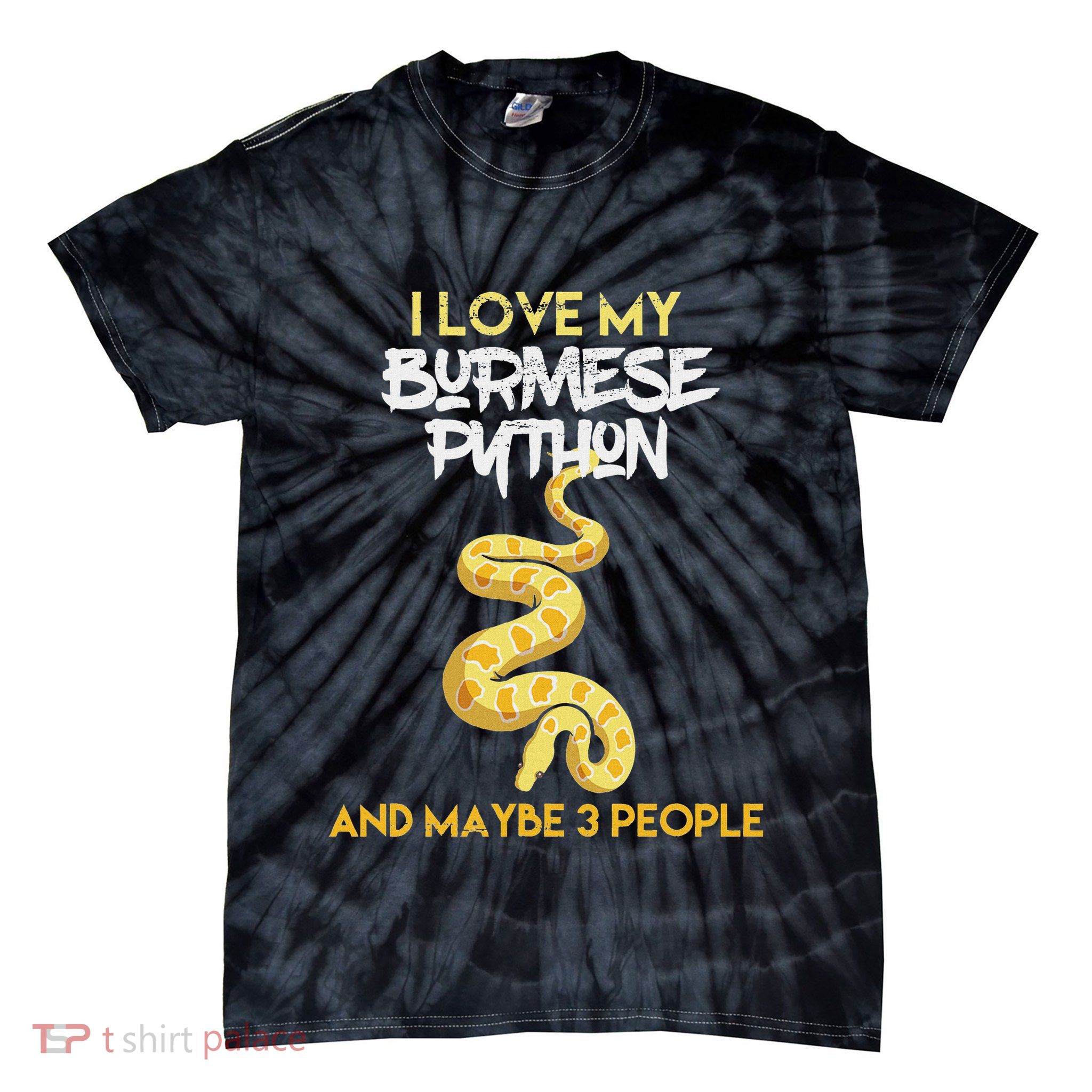 Funny Burmese Python Gift For Snake Owners Tie-Dye T-Shirt