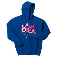 Funny Boo Pumpkin Witch Pink Ribbon Breast Cancer Halloween Kids Hoodie