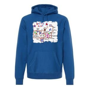 Funny Battle Plan Christmas Home Hand Dawn Alone Xmas Premium Hoodie