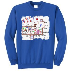 Funny Battle Plan Christmas Home Hand Dawn Alone Xmas Tall Sweatshirt