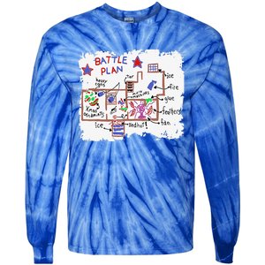 Funny Battle Plan Christmas Home Hand Dawn Alone Xmas Tie-Dye Long Sleeve Shirt