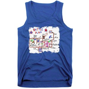 Funny Battle Plan Christmas Home Hand Dawn Alone Xmas Tank Top