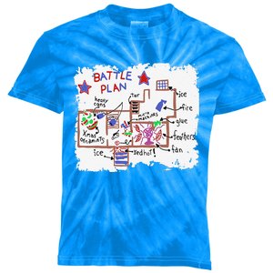 Funny Battle Plan Christmas Home Hand Dawn Alone Xmas Kids Tie-Dye T-Shirt