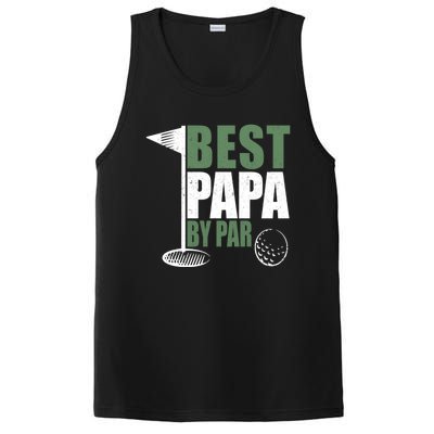 Funny Best Papa By Par FatherS Day Golf Dad Grandpa Gift Cute Gift PosiCharge Competitor Tank