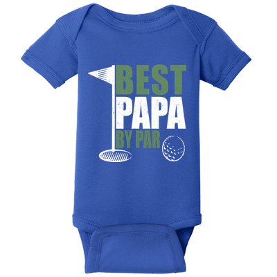 Funny Best Papa By Par FatherS Day Golf Dad Grandpa Gift Cute Gift Baby Bodysuit